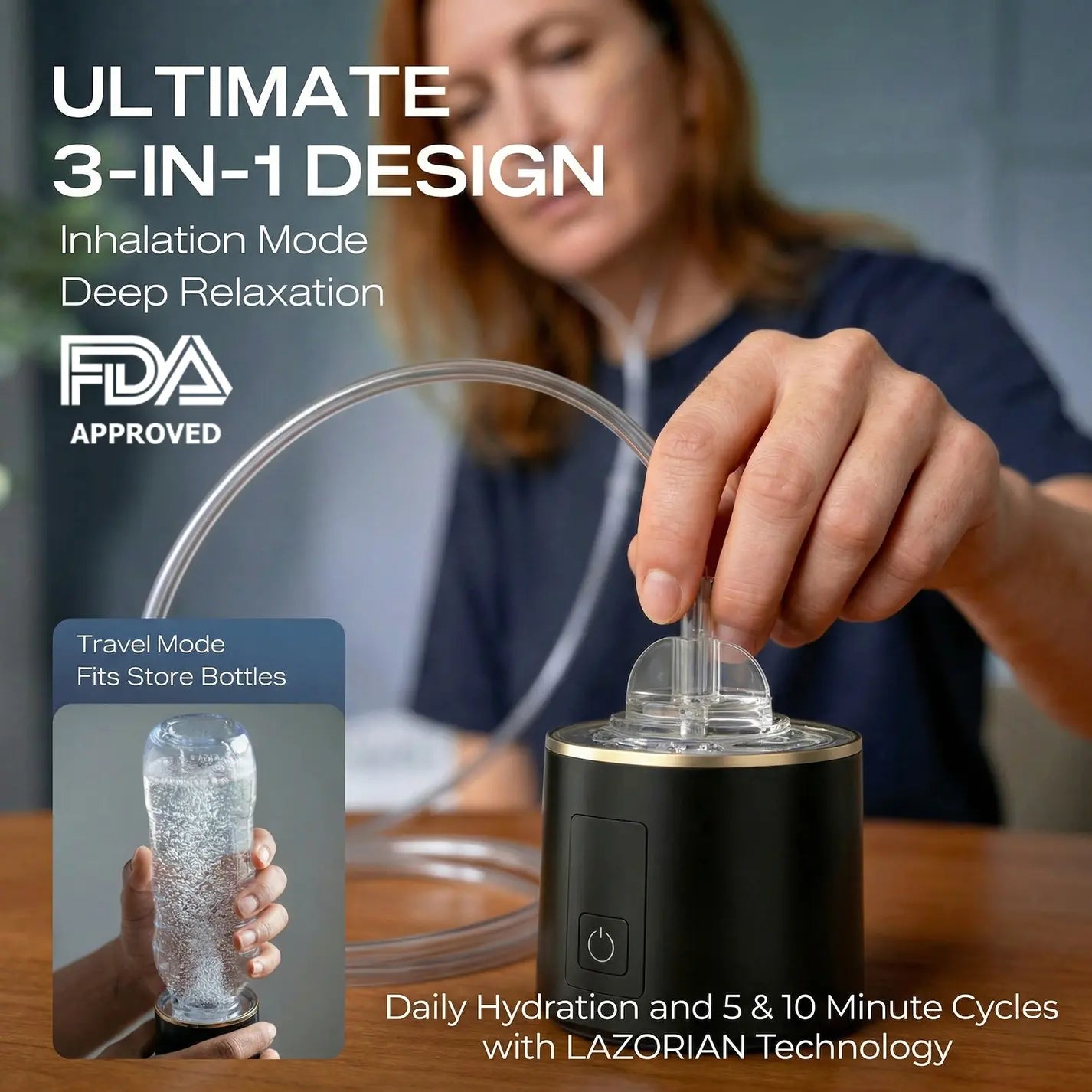 Lazorian Hydrogen Water Bottle Generator H8 Ultra-For ALL Beverages