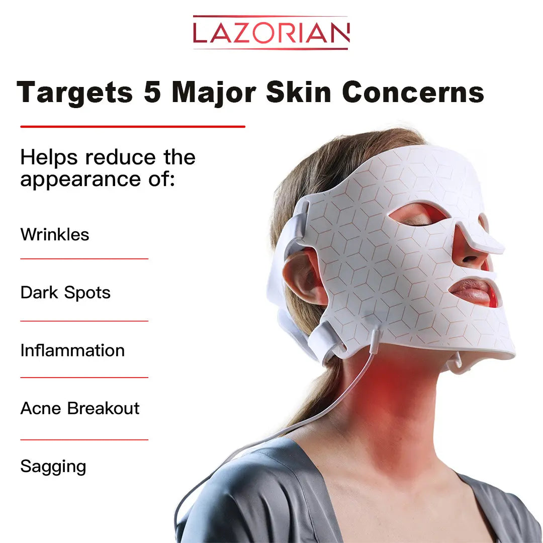 Lazorian Next Generation LED Red Light Therapy Mask – Efficiency Skin Renewal