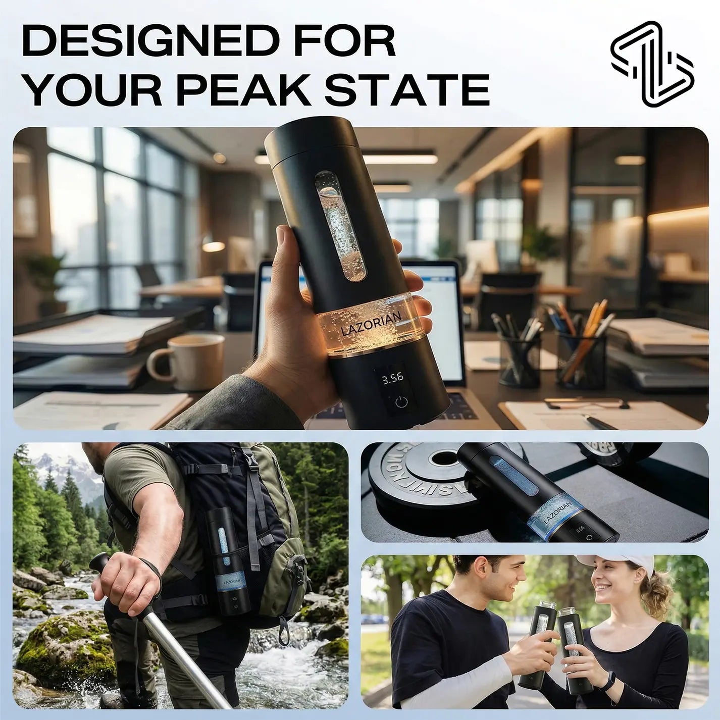 Lazorian Hydrogen Water Bottle Generator H8 Ultra-For ALL Beverages