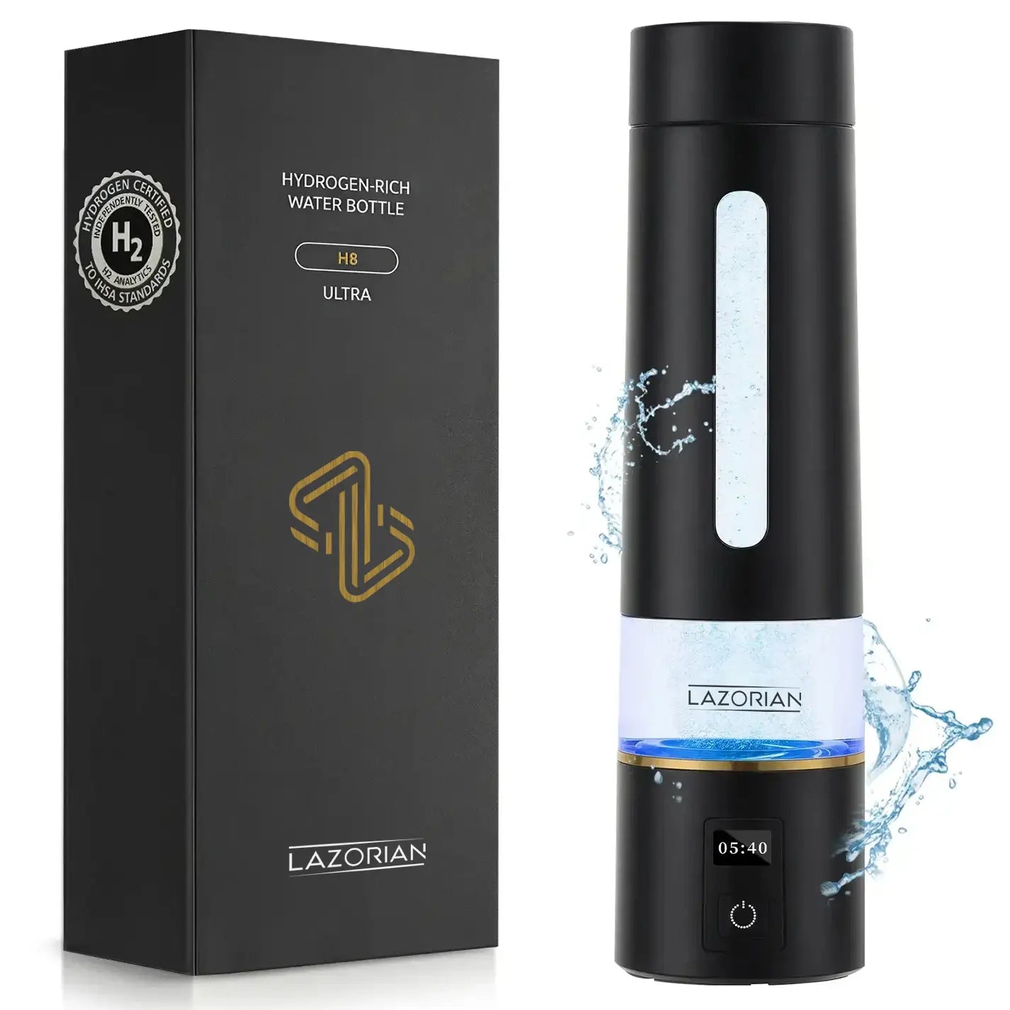 Lazorian Hydrogen Water Bottle Generator H8 Ultra-For ALL Beverages
