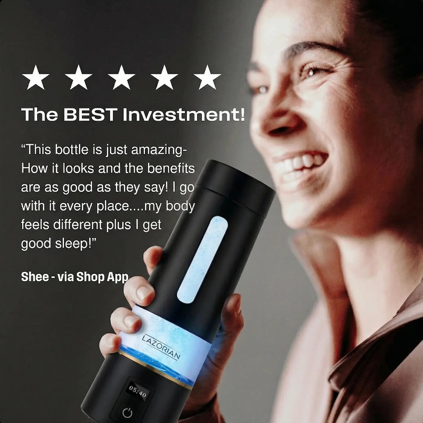 Lazorian Hydrogen Water Bottle Generator H8 Ultra-For ALL Beverages